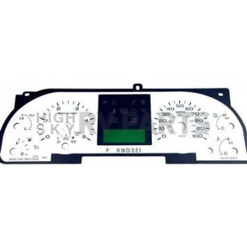 US Speedo Gauge Face Overlay - White Daytime Color/ Black Letter Color - F2500540D