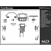 B & I Fender Dash Panel Trim WD367DRBA