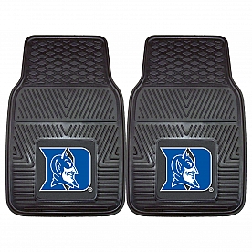 Fan Mat Floor Mat - Universal Fit Black Vinyl Set of 2 - 12097