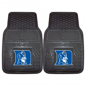 Fan Mat Floor Mat - Universal Fit Black Vinyl Set of 2 - 12097