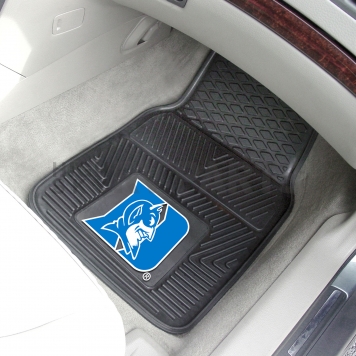 Fan Mat Floor Mat - Universal Fit Black Vinyl Set of 2 - 12097-1