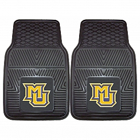 Fan Mat Floor Mat - Universal Fit Black Vinyl Set of 2 - 12139