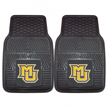 Fan Mat Floor Mat - Universal Fit Black Vinyl Set of 2 - 12139