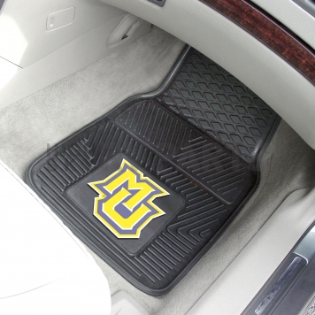 Fan Mat Floor Mat - Universal Fit Black Vinyl Set of 2 - 12139-1