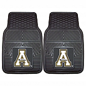 Fan Mat Floor Mat - Universal Fit Black Vinyl Set of 2 - 12435