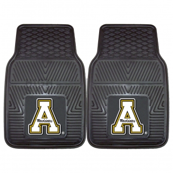 Fan Mat Floor Mat - Universal Fit Black Vinyl Set of 2 - 12435