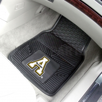 Fan Mat Floor Mat - Universal Fit Black Vinyl Set of 2 - 12435-1