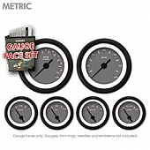 Aurora Instuments Gauge Face Overlay - Fiber Dark Gray Daytime Color/ White Letter Color - 8400