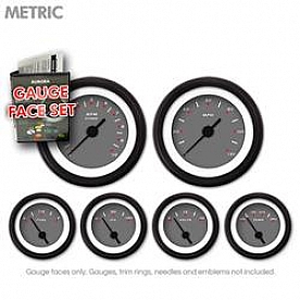 Aurora Instuments Gauge Face Overlay - Fiber Dark Gray Daytime Color/ White Letter Color - 8400