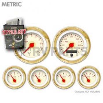 Aurora Instuments Gauge Face Overlay - Fiber Tan Daytime Color/ Red Letter Color - 4630