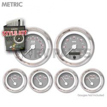 Aurora Instuments Gauge Face Overlay - Fiber Gray Daytime Color/ White Letter Color - 4641