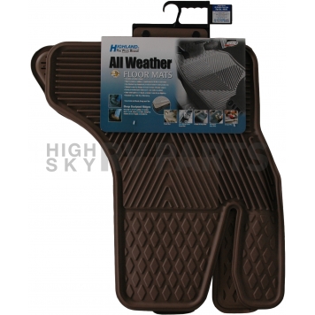 Highland Floor Mat - Direct-Fit Tan Rubber Set of 2 - 4404200-1