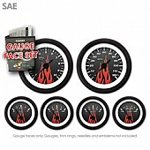 Aurora Instuments Gauge Face Overlay - Carbon Fiber Daytime Color/ White Letter Color - 8326