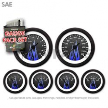 Aurora Instuments Gauge Face Overlay - Carbon Fiber Daytime Color/ White Letter Color - 8327