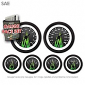 Aurora Instuments Gauge Face Overlay - Carbon Fiber Daytime Color/ White Letter Color - 8328