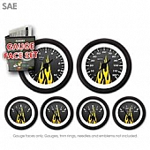 Aurora Instuments Gauge Face Overlay - Carbon Fiber Daytime Color/ White Letter Color - 8329