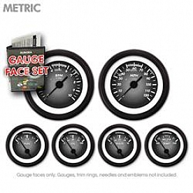 Aurora Instuments Gauge Face Overlay - Fiber Gray Daytime Color/ White Letter Color - 8452