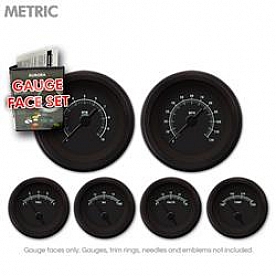 Aurora Instuments Gauge Face Overlay - Fiber Black Daytime Color/ White Letter Color - 8453