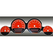US Speedo Gauge Face Overlay - Orange Daytime Color/ White Letter Color - MAG079