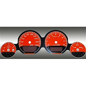 US Speedo Gauge Face Overlay - Orange Daytime Color/ White Letter Color - MAG079