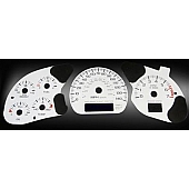 US Speedo Gauge Face Overlay - White Daytime Color/ Black Letter Color - MON030