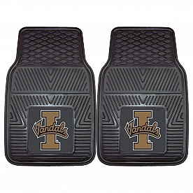 Fan Mat Floor Mat - Universal Fit Black Vinyl Set of 2 - 12624