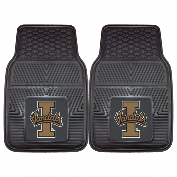 Fan Mat Floor Mat - Universal Fit Black Vinyl Set of 2 - 12624