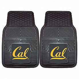 Fan Mat Floor Mat - Universal Fit Black Vinyl Set of 2 - 12660