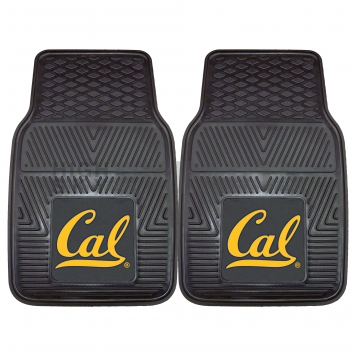 Fan Mat Floor Mat - Universal Fit Black Vinyl Set of 2 - 12660