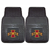 Fan Mat Floor Mat - Universal Fit Black Vinyl Set of 2 - 12757