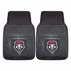 Fan Mat Floor Mat - Universal Fit Black Vinyl Set of 2 - 10312