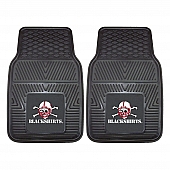 Fan Mat Floor Mat - Universal Fit Black Vinyl Set of 2 - 10716
