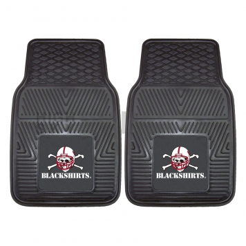 Fan Mat Floor Mat - Universal Fit Black Vinyl Set of 2 - 10716