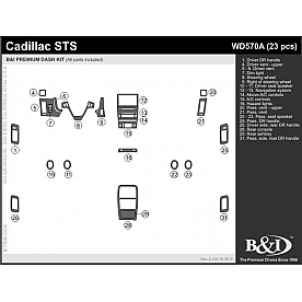 B & I Fender Dash Panel Trim WD570AC1