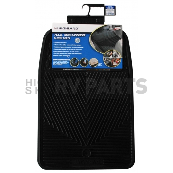 Highland Floor Mat - Multi-Fit Black Rubber Set of 2 - 4602700-1