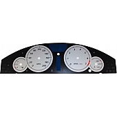 US Speedo Gauge Face Overlay - Silver Daytime Color/ Black Letter Color - 300072