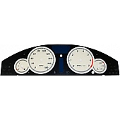 US Speedo Gauge Face Overlay - White Daytime Color/ Black Letter Color - 300080