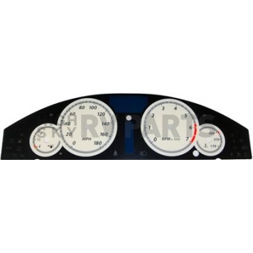 US Speedo Gauge Face Overlay - White Daytime Color/ Black Letter Color - 300080