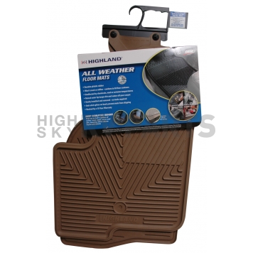 Highland Floor Mat - Direct-Fit Tan Rubber Set of 2 - 4402000-1