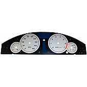 US Speedo Gauge Face Overlay - Silver Daytime Color/ Black Letter Color - 300082
