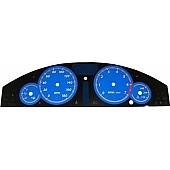 US Speedo Gauge Face Overlay - Blue Daytime Color/ White Letter Color - 300084