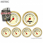Aurora Instuments Gauge Face Overlay - Fiber Tan Daytime Color/ Black Letter Color - 4663