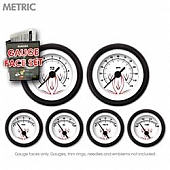 Aurora Instuments Gauge Face Overlay - Fiber White Daytime Color/ Black Letter Color - 8462