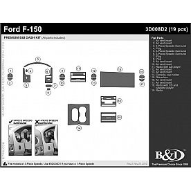 B & I Fender Dash Panel Trim 3D008D2DC3