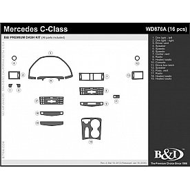 B & I Fender Dash Panel Trim WD876ADCL