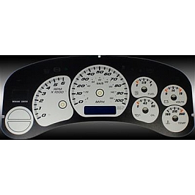 US Speedo Gauge Face Overlay - Silver Daytime Color/ Black Letter Color - CK1000232