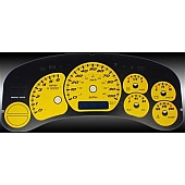US Speedo Gauge Face Overlay - Yellow Daytime Color/ Black Letter Color - CK1000233