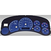 US Speedo Gauge Face Overlay - Blue Daytime Color/ White Letter Color - CK1000234