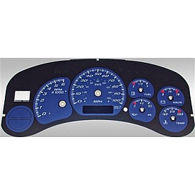 US Speedo Gauge Face Overlay - Blue Daytime Color/ White Letter Color - CK1000234