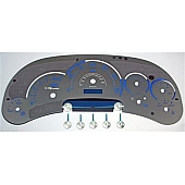 US Speedo Gauge Face Overlay - Silver Daytime Color/ Blue Letter Color - SSGM05B